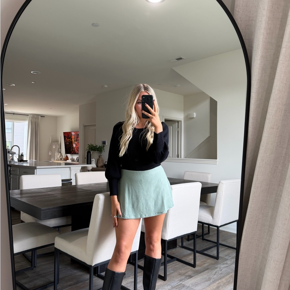 Sage Green Mini Skort